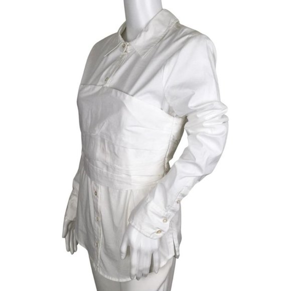 Veronica Beard Keora Layered Bustier Top White Sz 6. Very good used condition - Picture 9 of 11